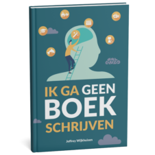 Bekijk deze Boekenkaft van boek Ik ga GEEN boek schrijven van Jeffrey Wijkhuisen